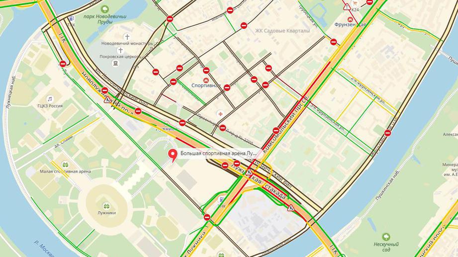 Карта москвы лужники набережная