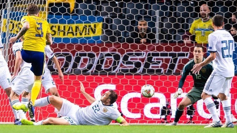 Сборная России проиграла Швеции в матче группового турнира дивизиона B Лиги наций УЕФА