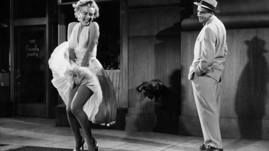 Кадр из фильма «Зуд седьмого года», реж. Билли Уайлдер, 1955 год, США