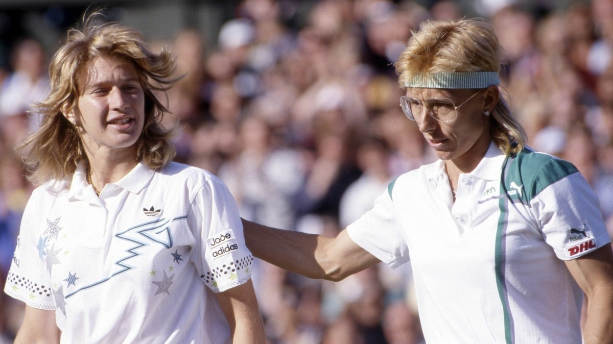 Слева направо: теннисистки Штеффи Граф и Мартина Навратилова в 1988-м