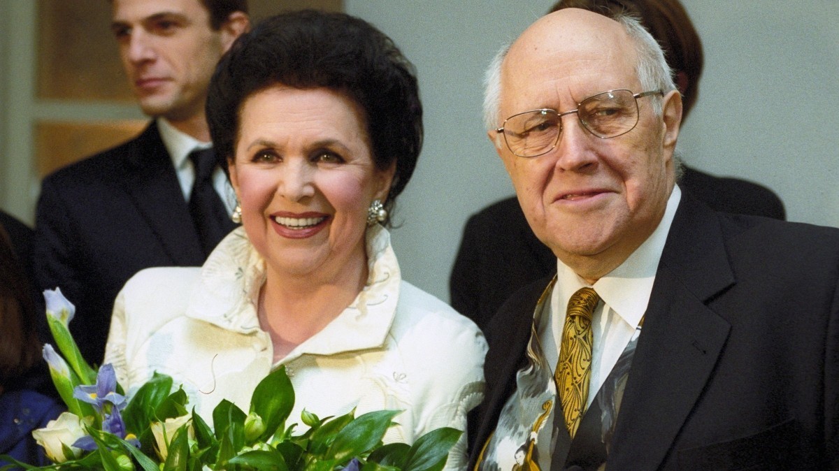 Галина Вишневская и Мстислав Ростропович в 2001-м 