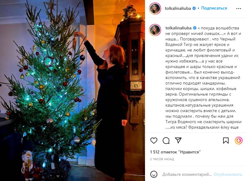 Любовь Толкалина решила украсить куцую елку фрикадельками: «Для удачи»
