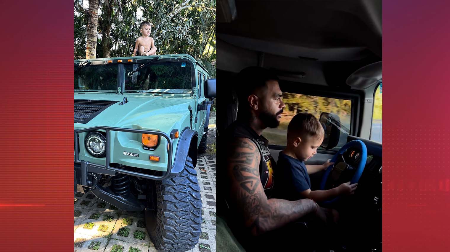 Тимати усадил двухлетнего сына за руль Hummer на оживленной трассе: «Не страшно?»