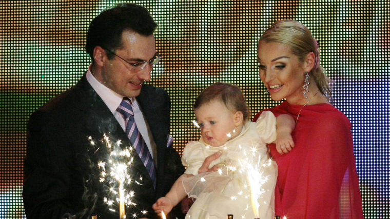 Анастасия Волочкова и Игорь Вдовин на праздновании дня рождения дочери 