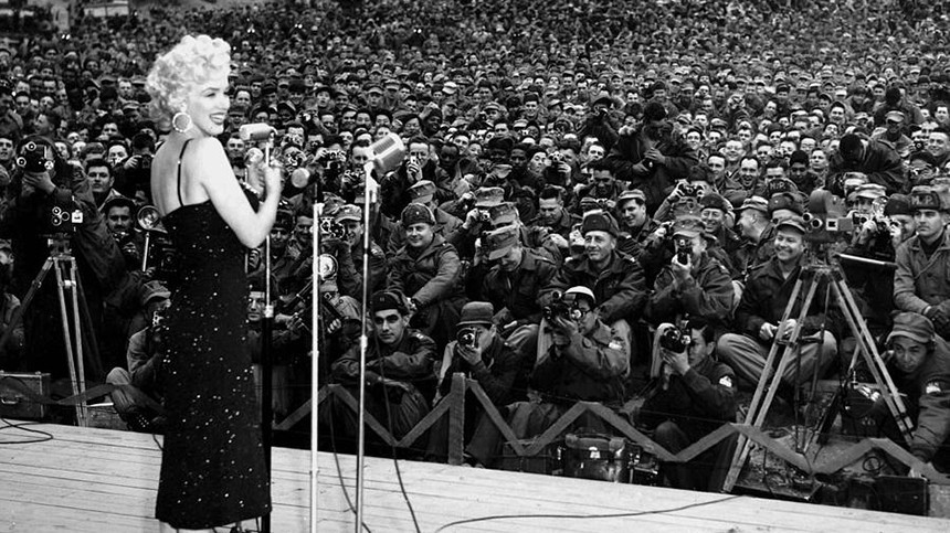 Выступление Мэрилин Монро в Корее, 1954г.