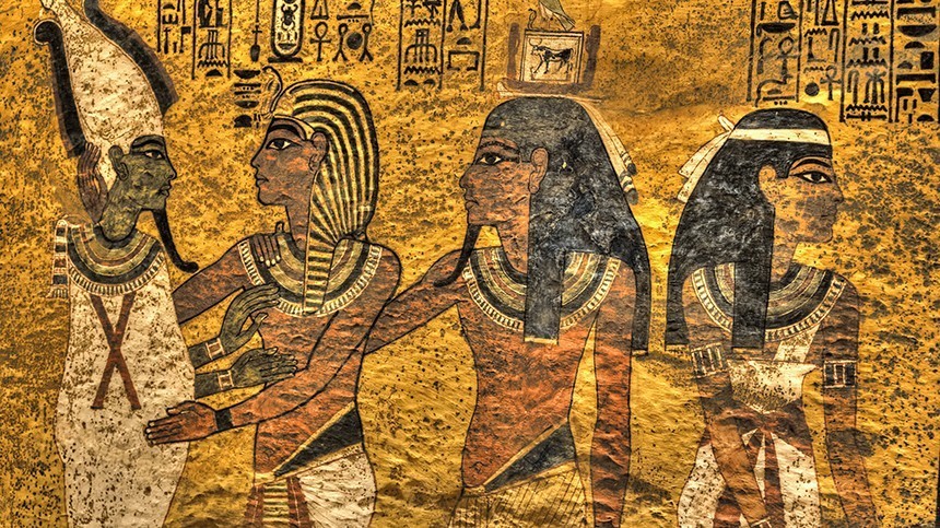 "Приветствие короля Тутанхамона", Гробница Тутанхамона, Долина царей.