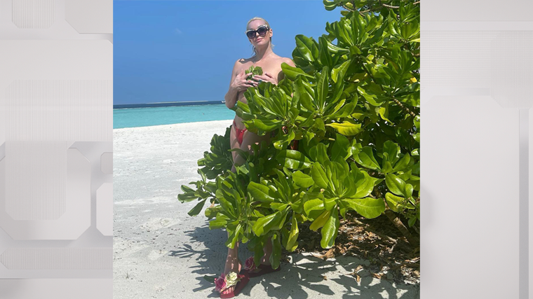 Зато красивая: Волочкова чуть не потеряла грудь в первый день отдыха на Мальдивах1