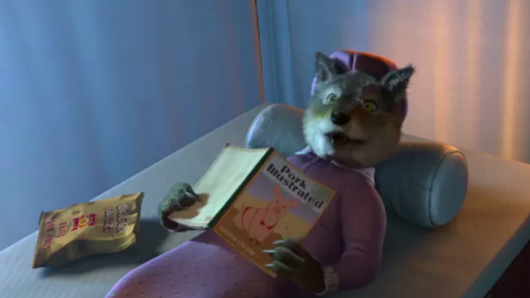  Похотливый волк читает журналы для взрослых 