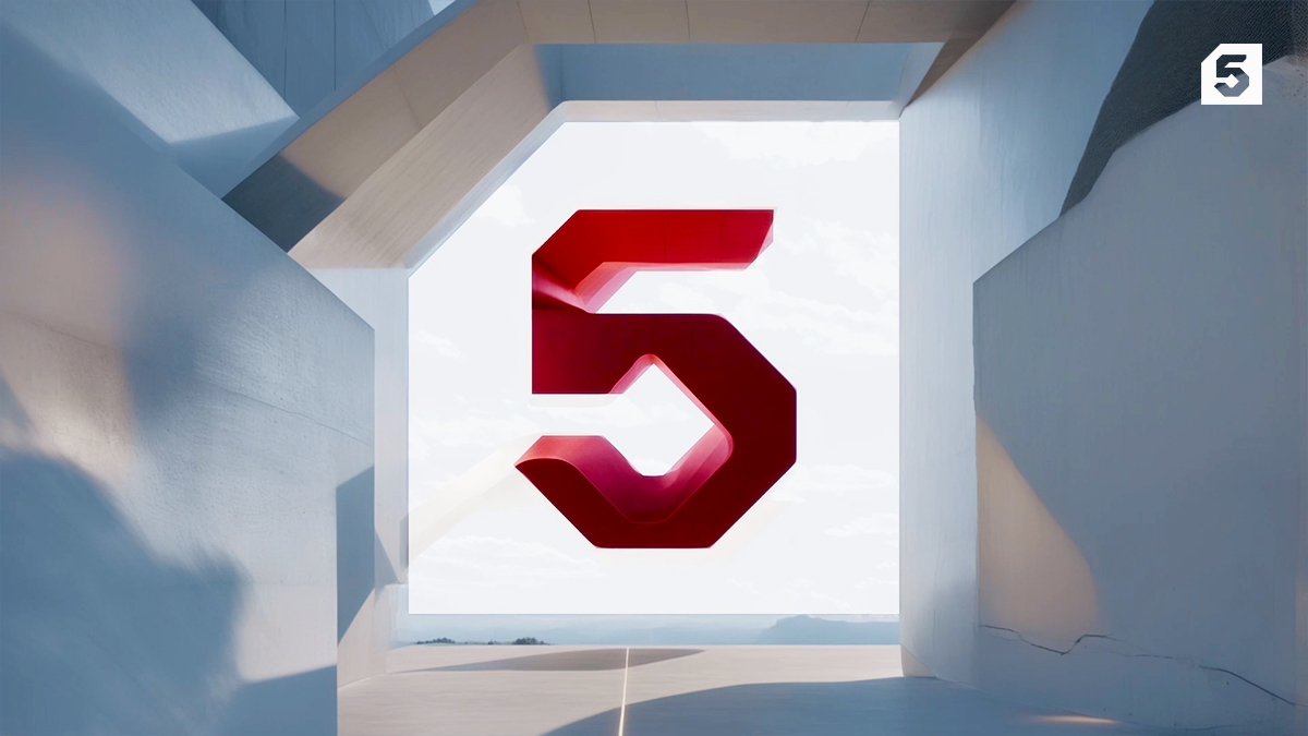 Палитра будущего нейросеть модернизировала логотип пятого канала. Пространство 5 лет. Как пятый канал полностью изменил свое эфирное оформление.