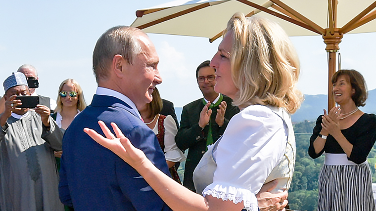 Владимир Путин и Карин Кнайсль