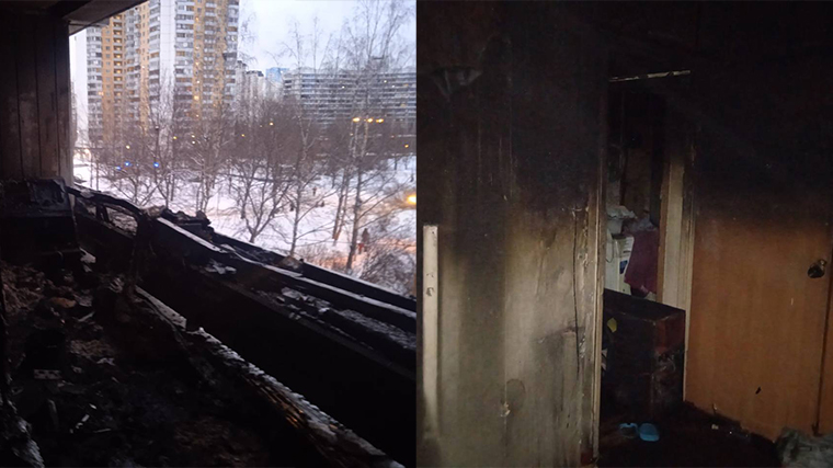 Мужчина погиб в результате пожара в квартире на юге Москвы