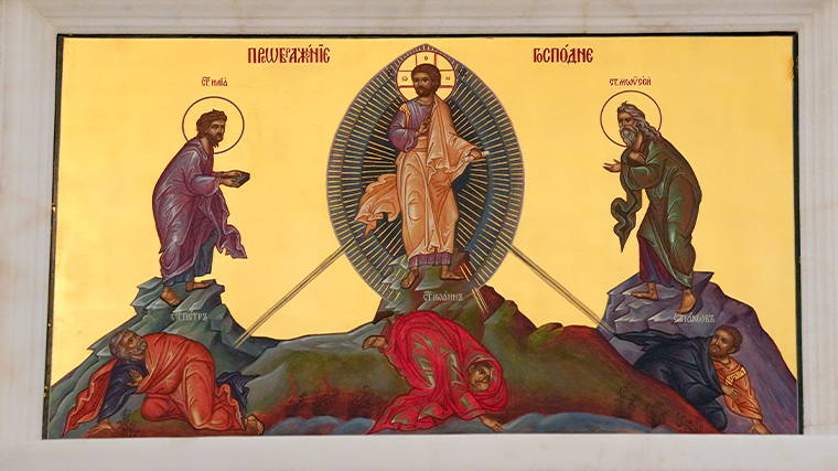 Икона «Преображение Господне » из иконостаса собора святителя Николая в Павшинской пойме.