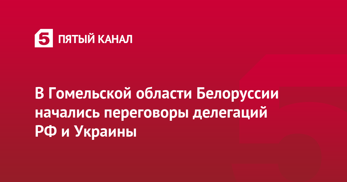 В Гомельской области Белоруссии начались переговоры делегаций РФ и Украины