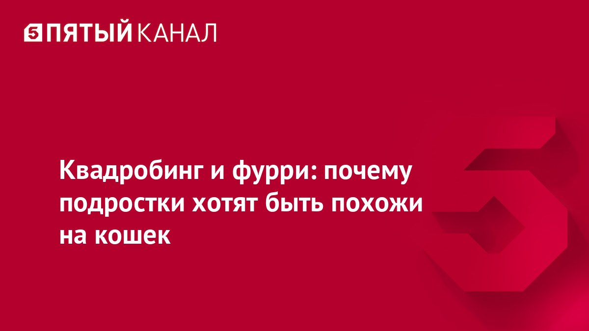 Видео: почему подростки хотят быть похожи на кошек