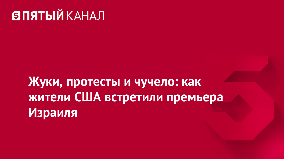 Жуки, протесты и чучело: как жители США встретили премьера Израиля