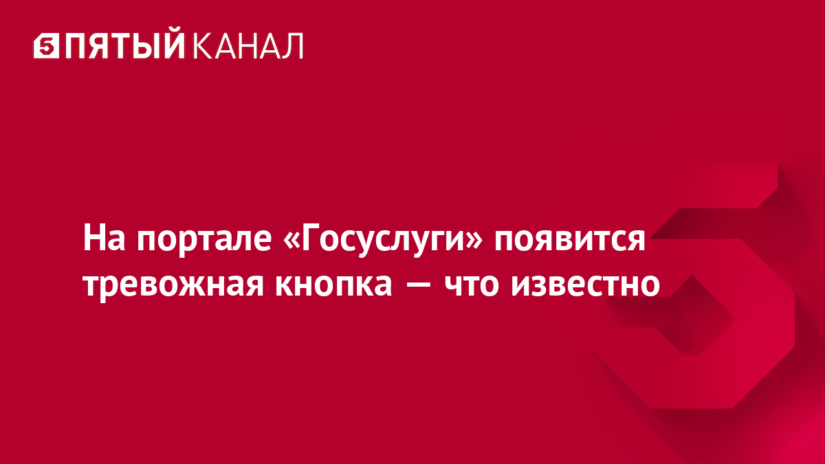 На портале «Госуслуги» появится тревожная кнопка — что известно