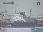 Морской торговый порт Махачкалы замерз