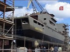 В Калининграде на воду спустили суперсовременный большой десантный корабль