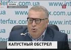 Владимира Жириновского забросали квашеной капустой в Киеве