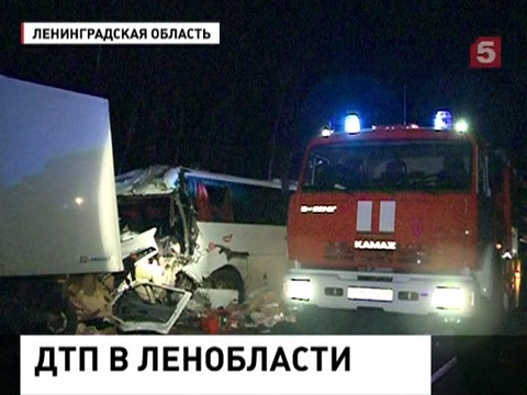 В Ленинградской области столкнулись автобус и фура, погибли трое