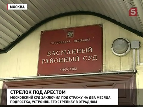 Басманный суд Москвы санкционировал арест стрелявшего десятиклассника