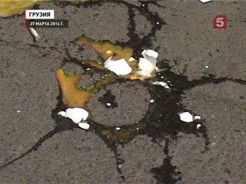 В Тбилиси противники Саакашвили забросали яйцами сторонников