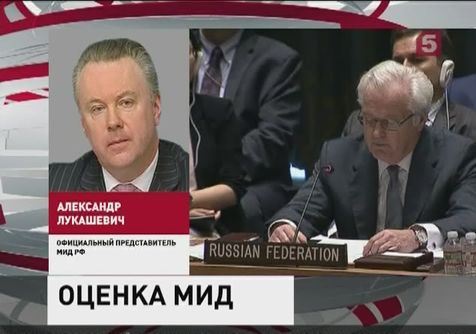 МИД России также приветствовал принятие резолюции по катастрофе лайнера