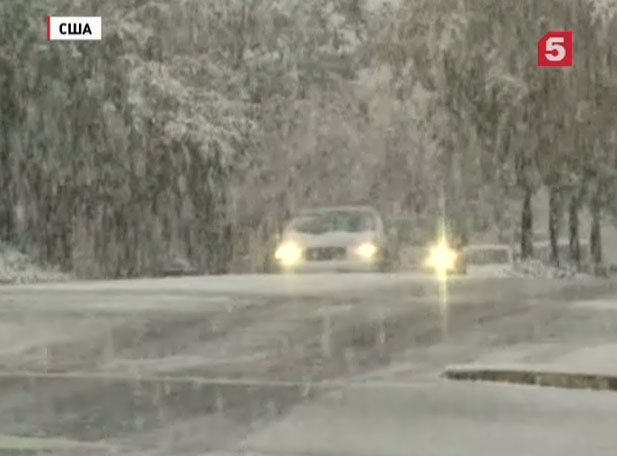 В юго-востоке США рекордно рано выпал снег