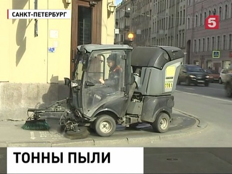 В Петербурге грязь на тротуарах и песчаные бури на улицах