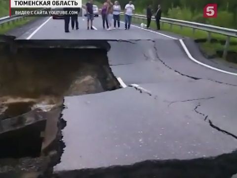 В Тюменской области из-за  ливней поднялась река Демьянка