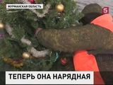 Водолазы Северного флота установили новогоднюю елку на глубине 20 метров