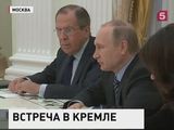 Владимир Путин принял в Москве главу МИД Франции Жана-Марка Эйро