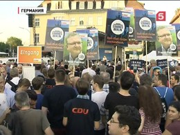 Ангелу Меркель освистали на предвыборном митинге в поддержку ХДС