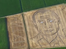 Гигантский портрет Владимира Путина создал итальянец