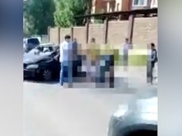Появилось видео с места взрыва машины в Уфе