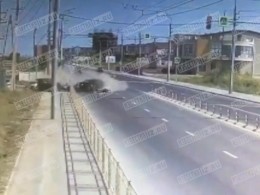 В Дагестане автомобили слетели с трассы и сбили семью