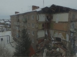 Опубликовано видео с места обрушения части дома в Ивановской области, снятое с беспилотника