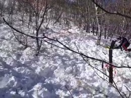 Первое видео с места схода лавины в Италии, где погибли двое лыжников