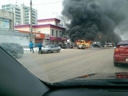 Переполненный автобус загорелся на ходу в Ульяновске