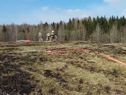 Появились первые кадры с пожара на нефтехранилище под Смоленском