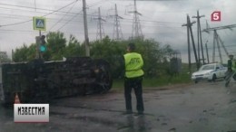 Видео с места аварии автобуса с грузовиком в Тульской области
