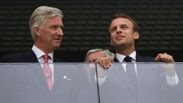 На матче ЧМ-2018 в Петербурге встретились президент Франции и король Бельгии