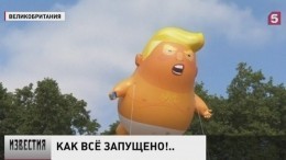 Надувного «Трампа-младенца» запустили в небо Лондона участники протестной акции