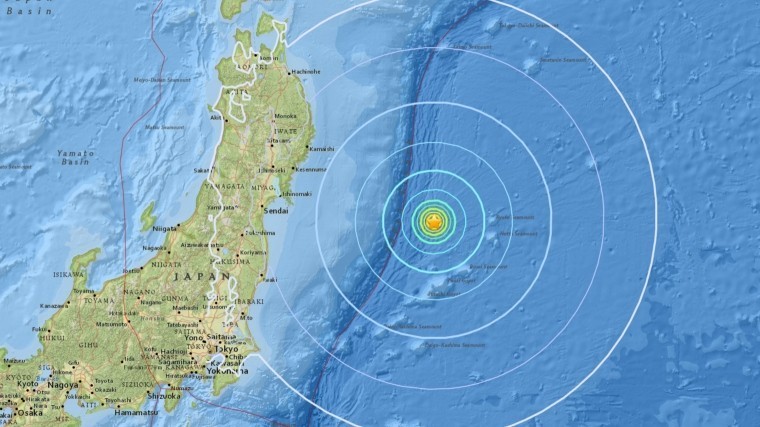 У берегов Японии произошло мощное землетрясение