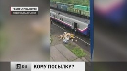 Очевидцы сняли на видео, как «Почта России» выбрасывает посылки из поезда