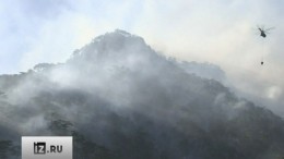 В тушении лесных пожаров возле Ялты задействована авиация