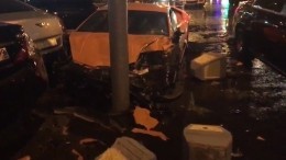 Водитель шикарного Lamborghini устроил массовое ДТП в Москве