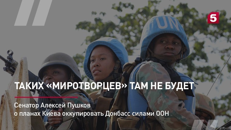Сенатор Алексей Пушков о планах Киева оккупировать Донбасс силами ООН