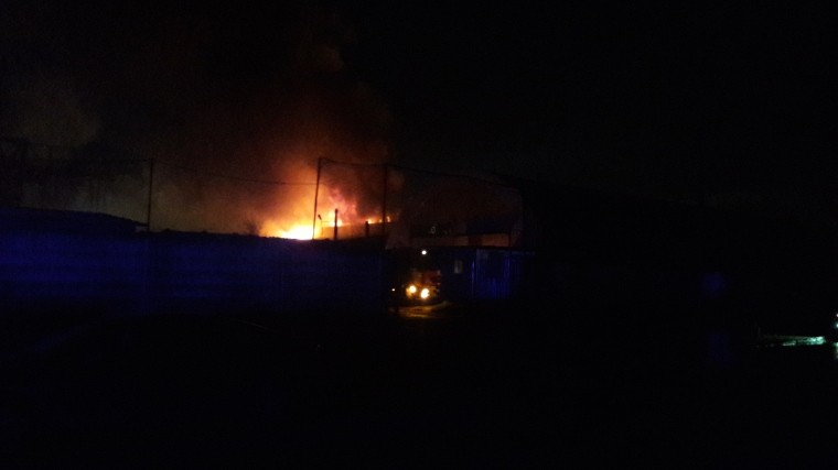 Очевидцы сообщают о серьезном пожаре на складе в Пушкине