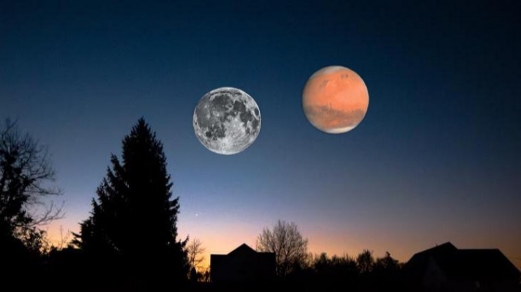 Луна сблизится с Марсом в ночь на 18 октября